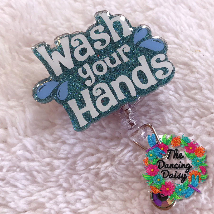 Wash Your Hands Badge Reel Blank