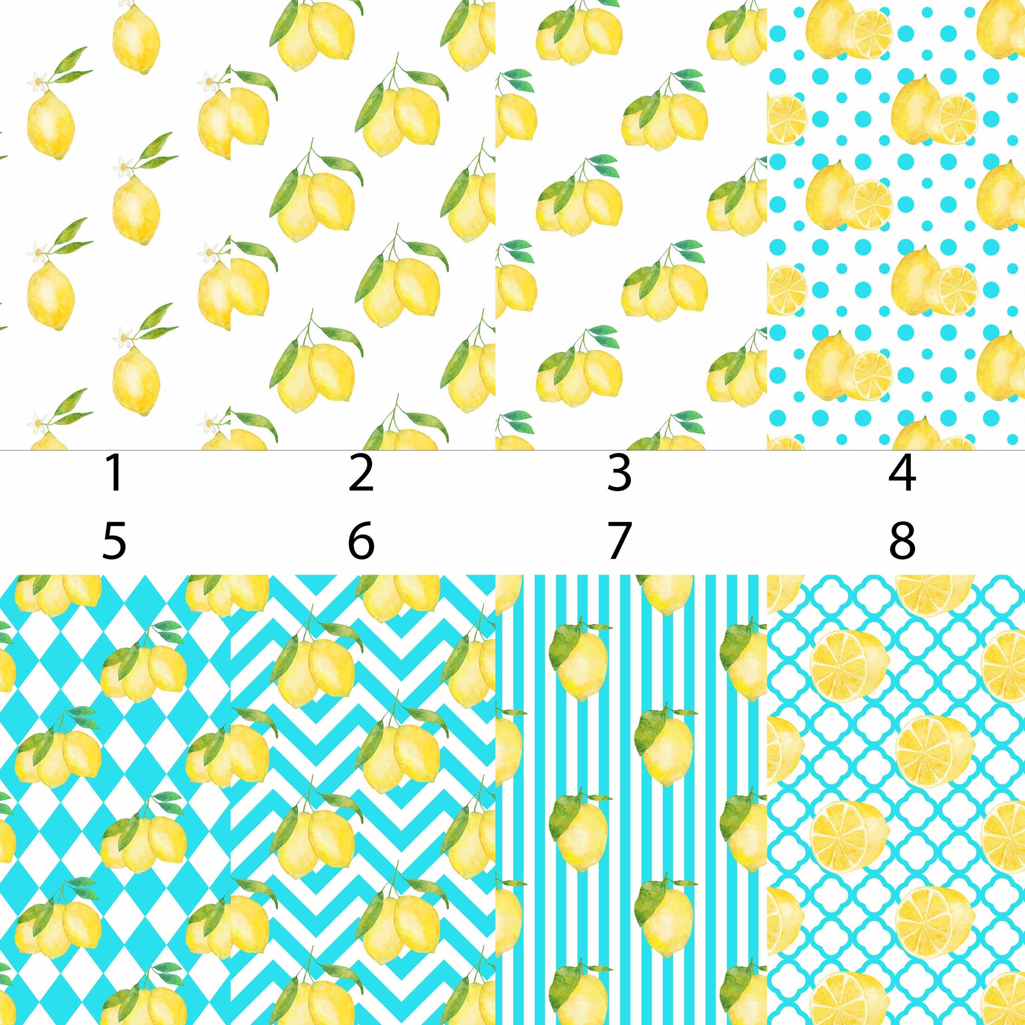 Watercolor Green Lemons Vinyl