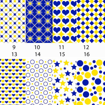 Yellow & Blue Patterns Vinyl