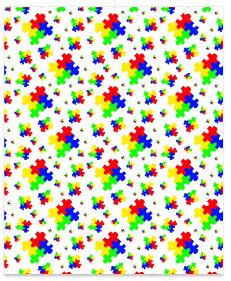 Autism Awareness 6 Faux Leather