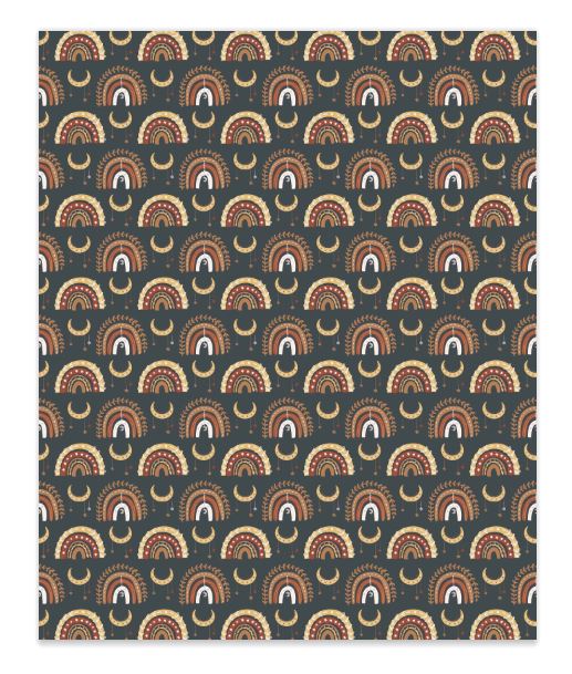 Bohemian Rainbows Faux Leather Printed Sheets