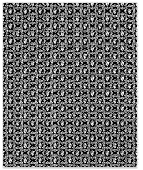 Black &amp; White Gothic 7 Faux Leather