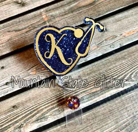 Nurse Heart Monogram Acrylic Blank