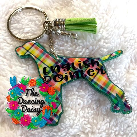 English Pointer Acrylic Key Chain Blank – Moxie Vinyls