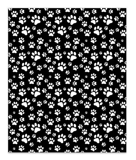 Paws Black Faux Leather