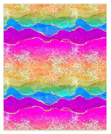 Rainbow Marble One 1 Faux Leather