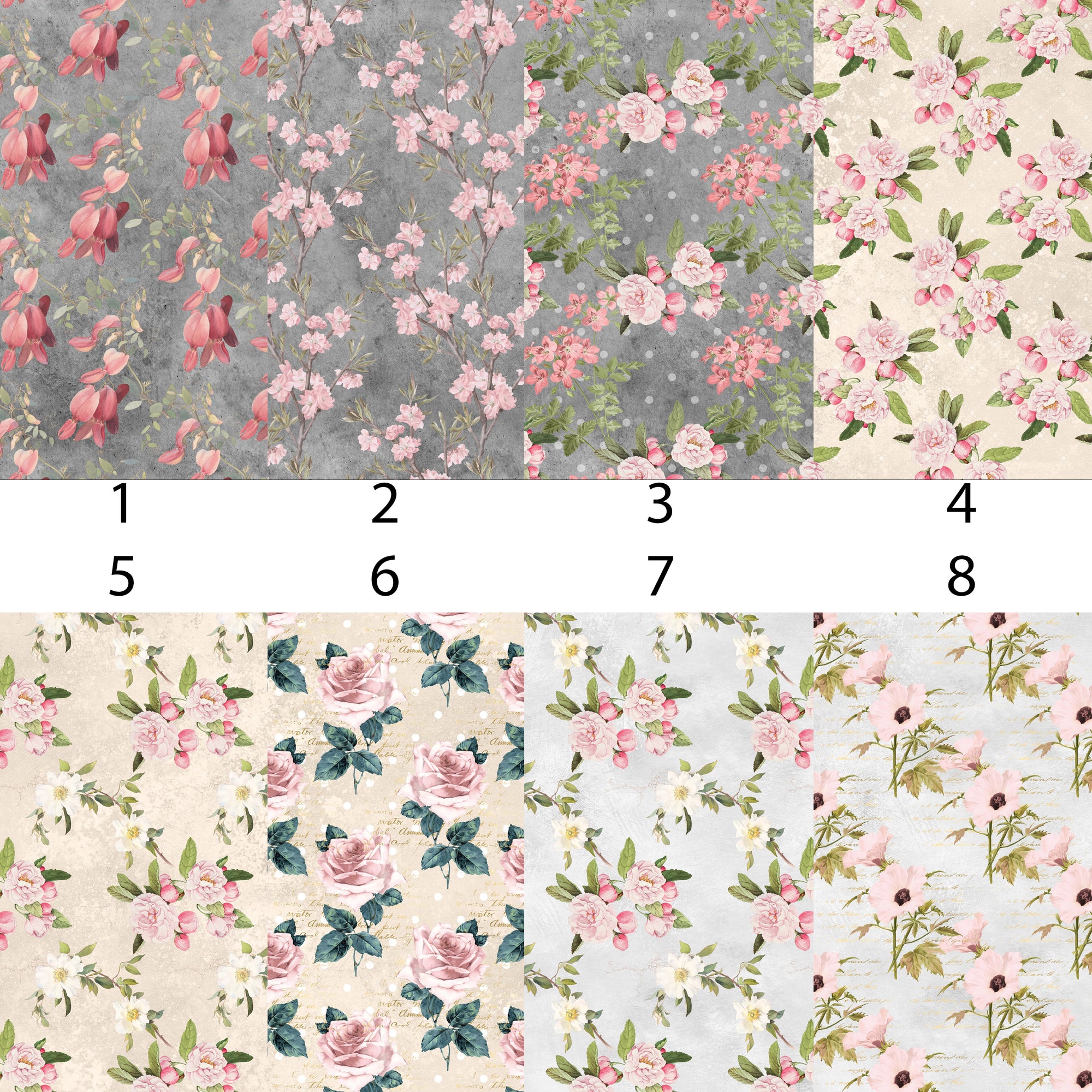 Shabby Pink Floral Vinyl