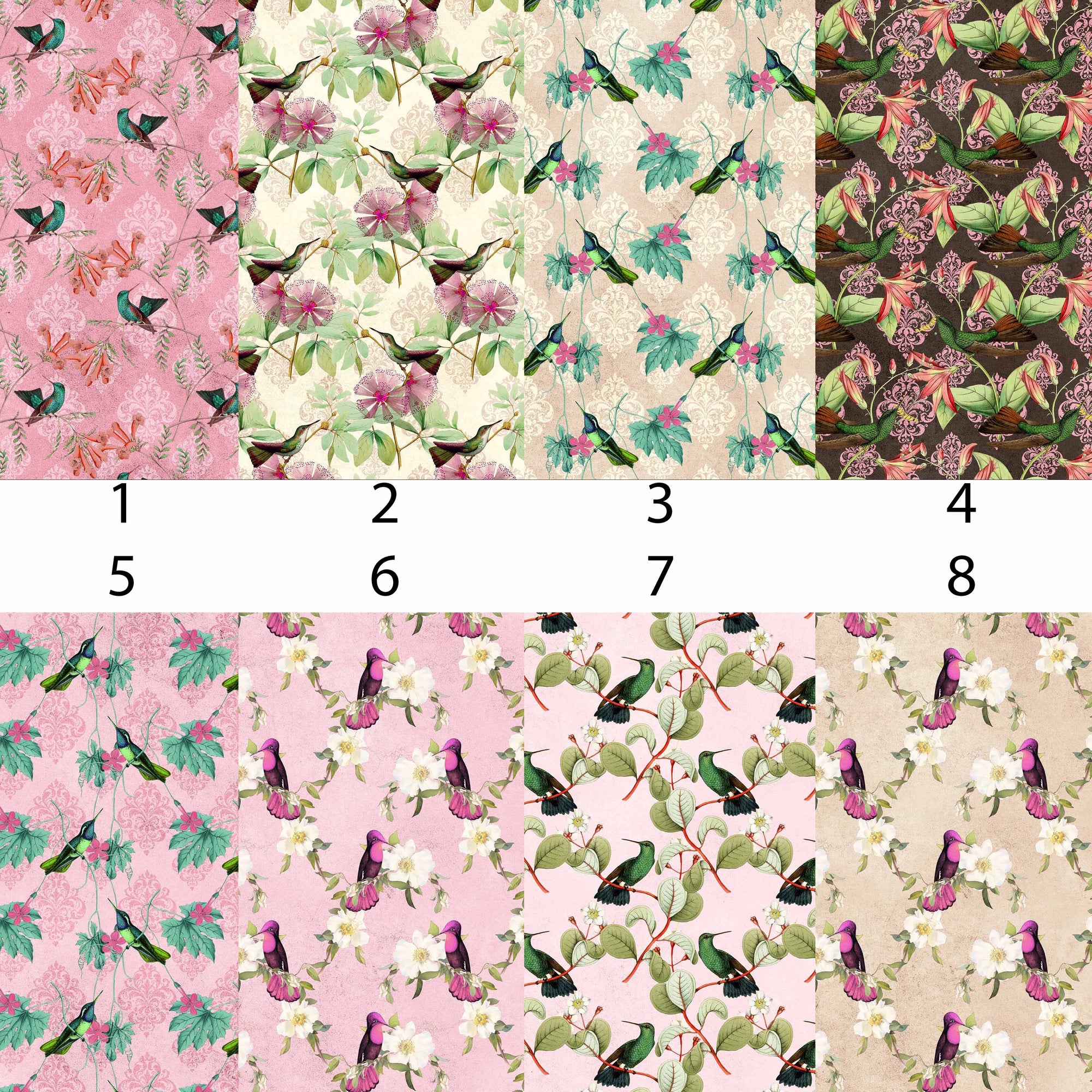Vintage Pink Hummingbird Vinyl